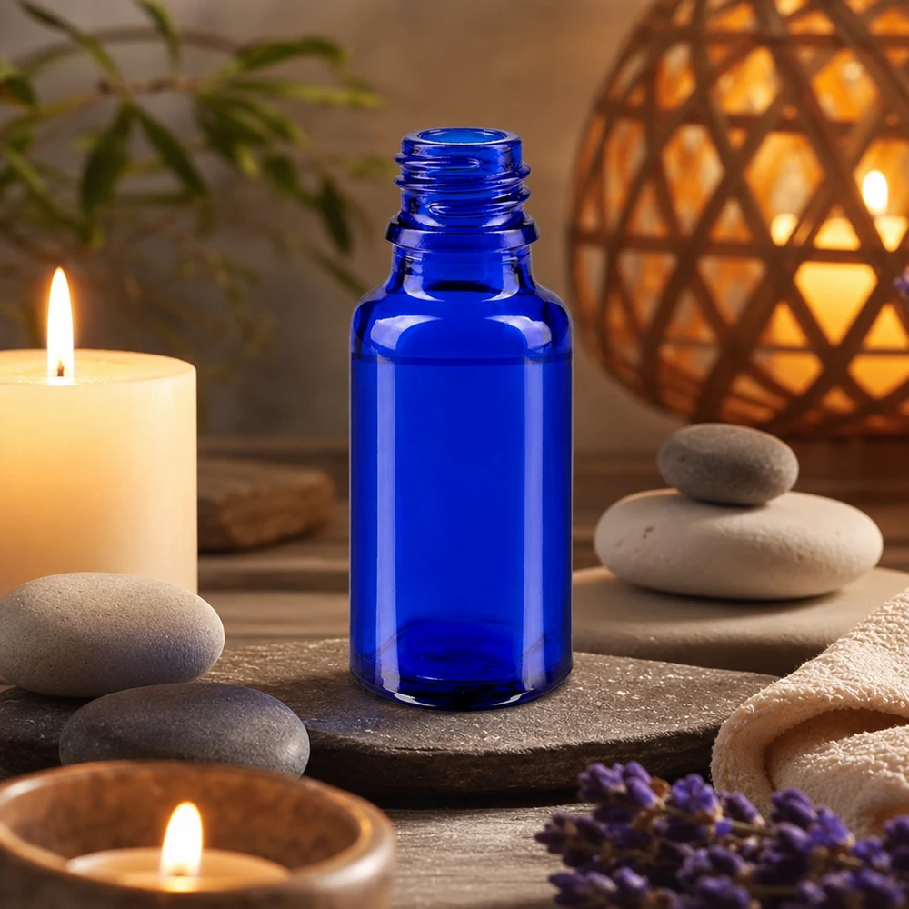 Tropfflasche 20ml DIN 18 BLAUGLAS 20ml blaue Apothekenflasche ApoGlas für professionellen Einsatz in Apotheken und Gewerbebetrieben