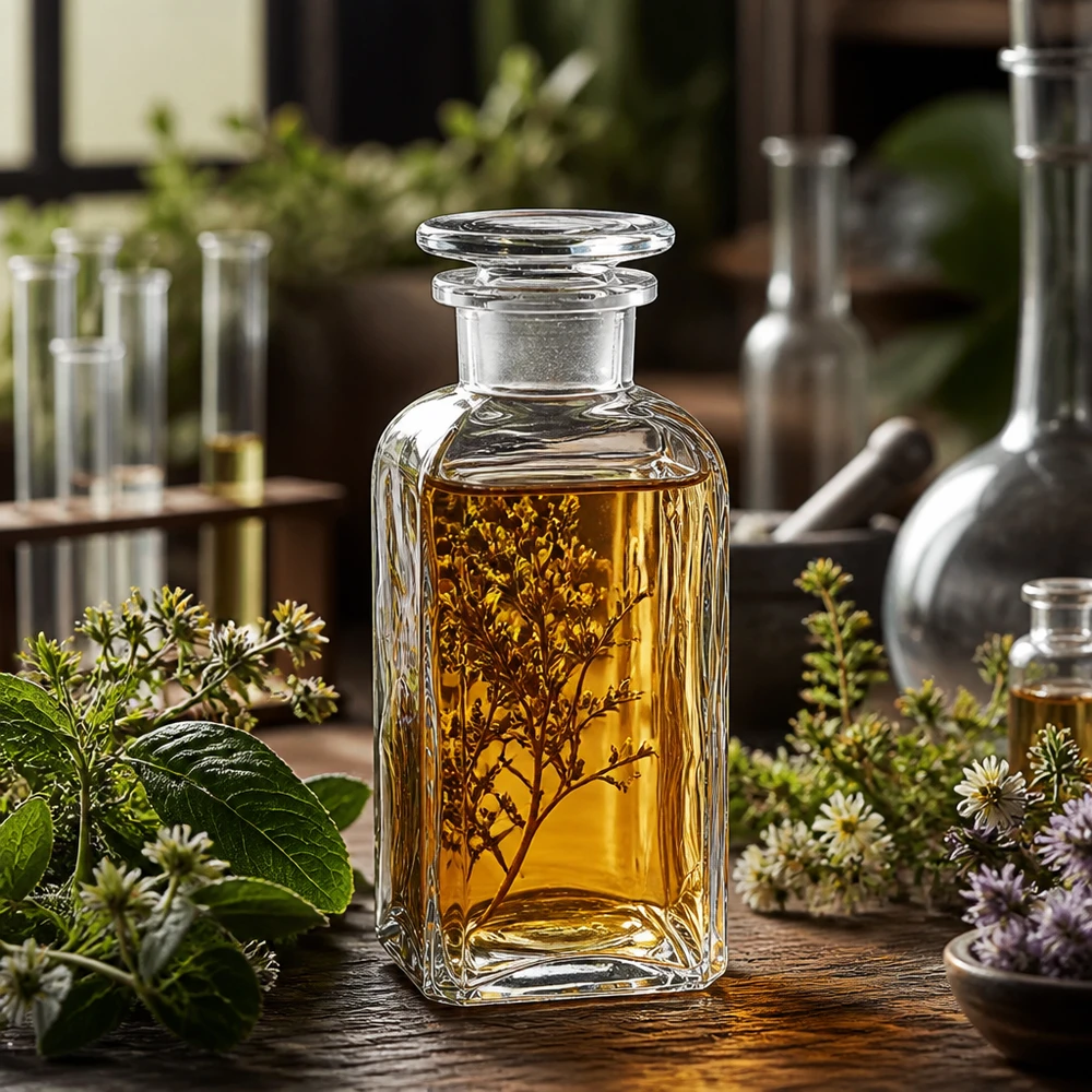 Vierkantflasche 350ml Klarglas mit Glasstopfen Weithals für professionelle Abfüllung Labor Pharma