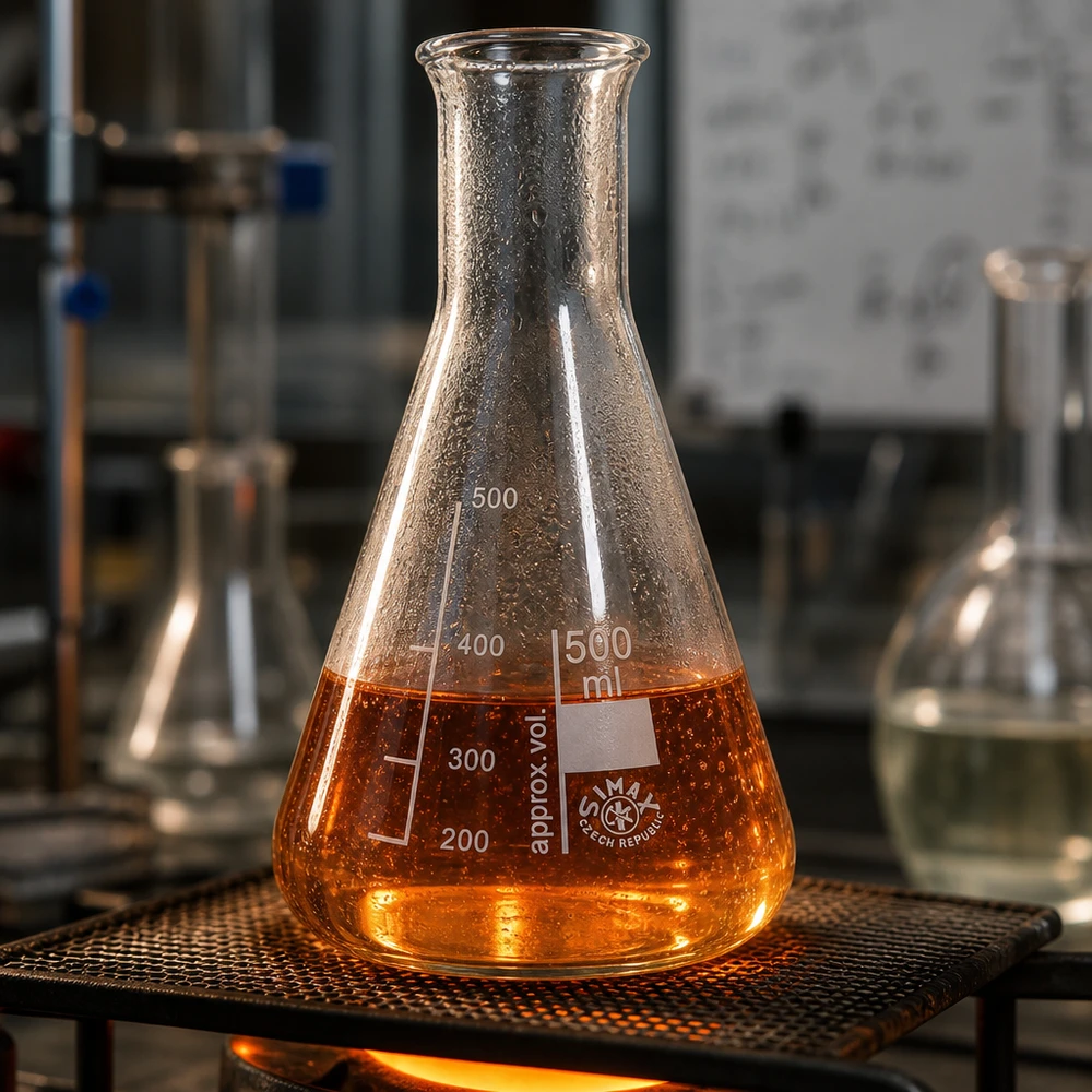 Erlenmeyerkolben 500ml Enghals aus Borosilikatglas für professionelle Laboranwendungen bei Pacadura.de