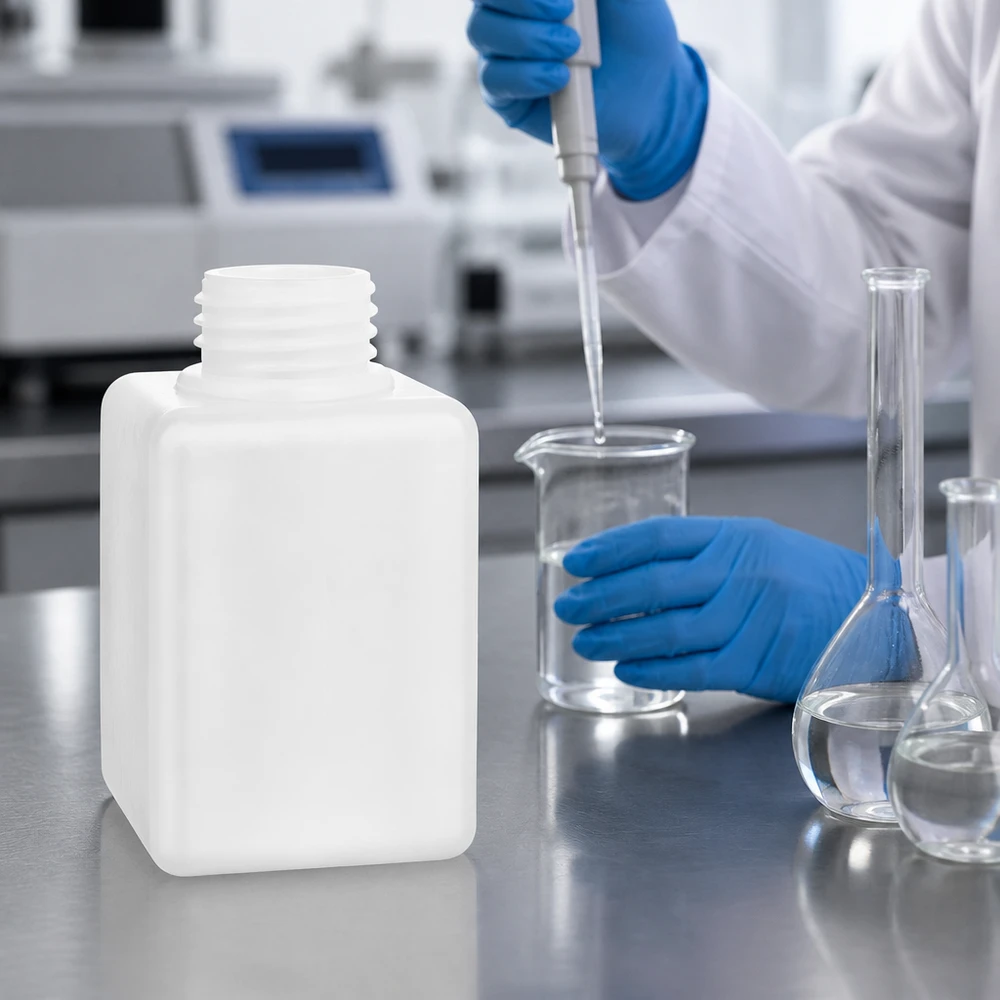 Chemikalienflasche 100ml, Enghals aus PE-HD, GL 25 Chemikalienflasche 100ml Enghals PE-HD GL25 für professionellen Laboreinsatz bei Pacadura