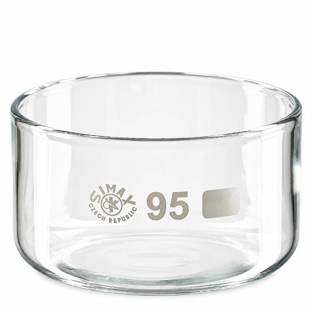 300ml Kristallisierschale ohne Ausguss Borosilikat ø95mm Kristallisierschale 300ml aus Borosilikatglas ohne Ausguss Durchmesser 95mm SIMAX für Labor und Gewerbe