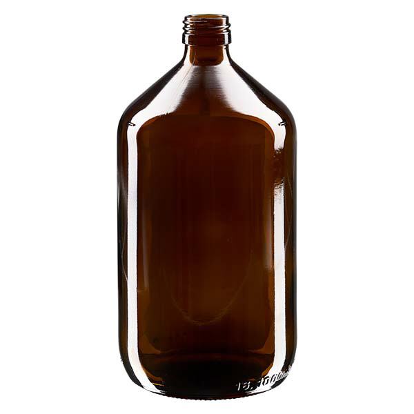 1000ml Medizinflasche braun, ohne Verschluss PP28 ApoGlas
