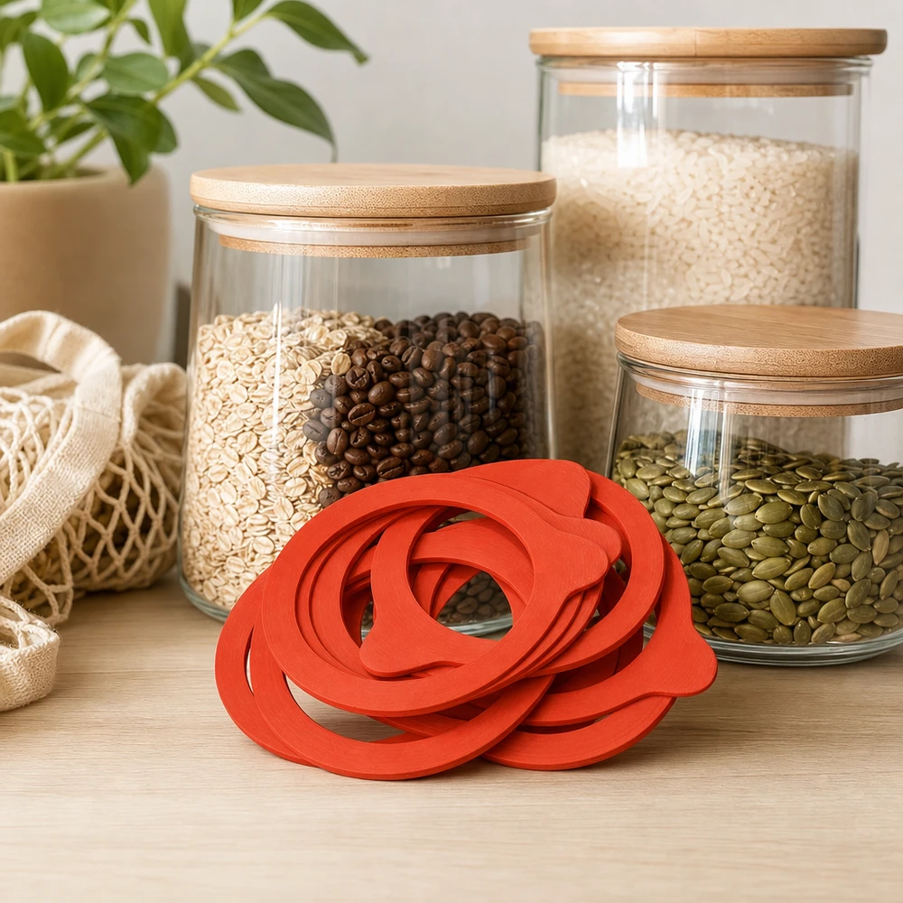 Einkochring RR80 Naturgummi rot für Vorratsgläser mit Getreide Hülsenfrüchte Küchenzubehör Großhandel