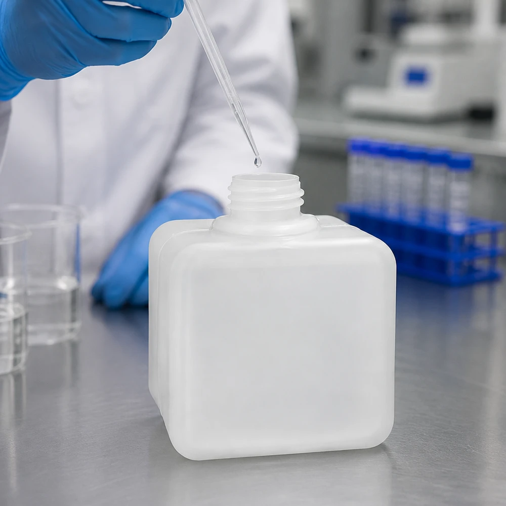 Chemiklaienflasche 500ml, Enghals aus PE-HD, GL 32 Chemikalienflasche 500ml Enghals PE-HD GL 32 für Labor und Industrie bei Pacadura.de