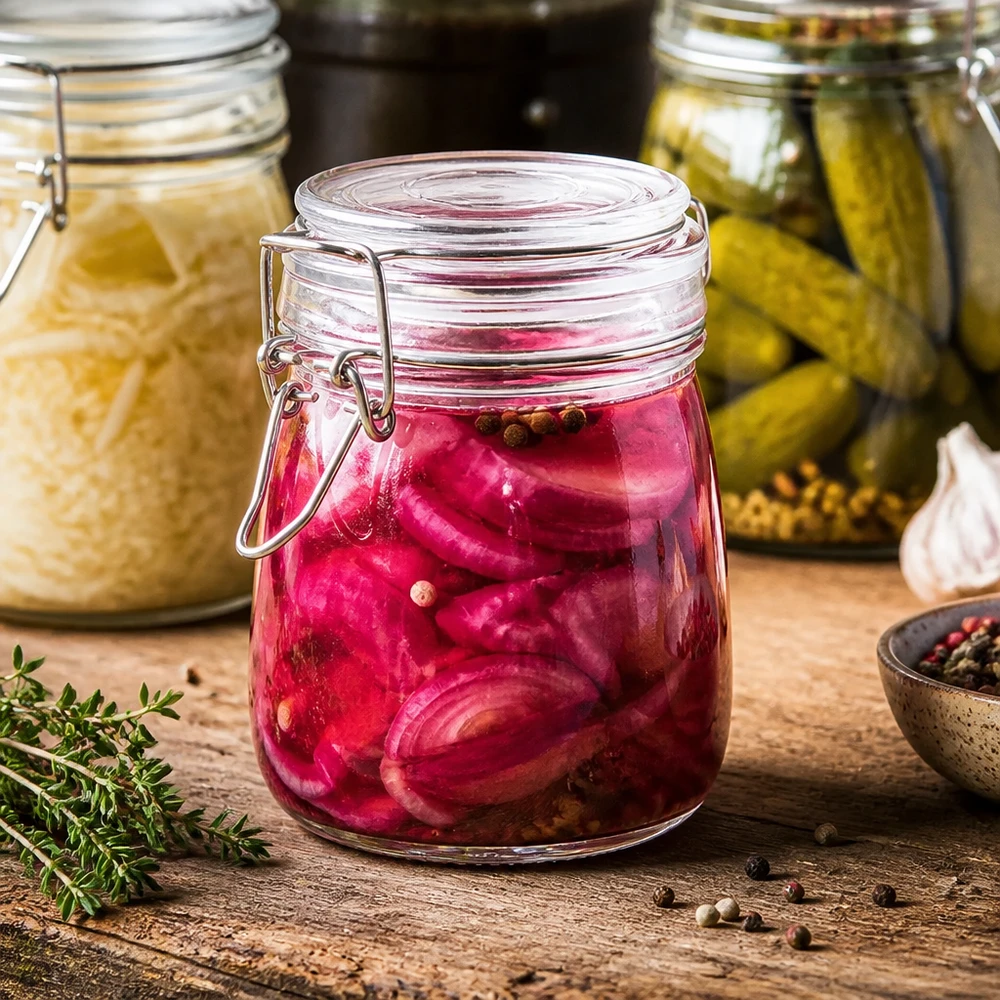 750ml Vorratsglas mit Bügelverschluss für professionelle Lebensmittelkonservierung in Gastronomie und Handel