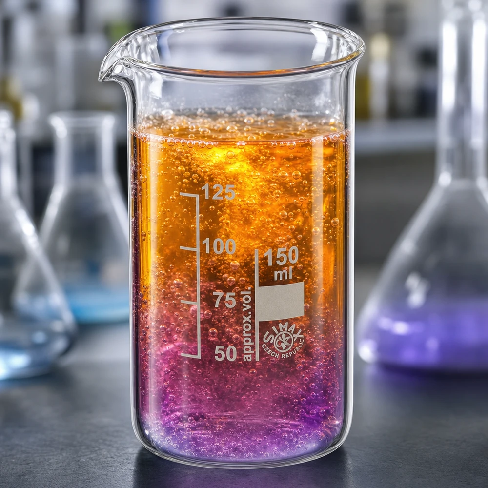 Becherglas 150ml Borosilikatglas, hohe Form Becherglas 150 ml hohe Form aus Borosilikatglas mit Graduierung für professionellen Laboreinsatz