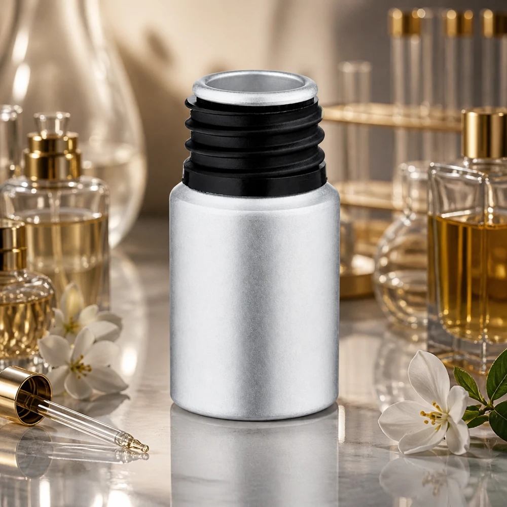 10ml gebeizte Aluflasche 10ml gebeizter Aluminium Flakon für professionelle Kosmetik und Aromatherapie Anwendungen im Fachhandel