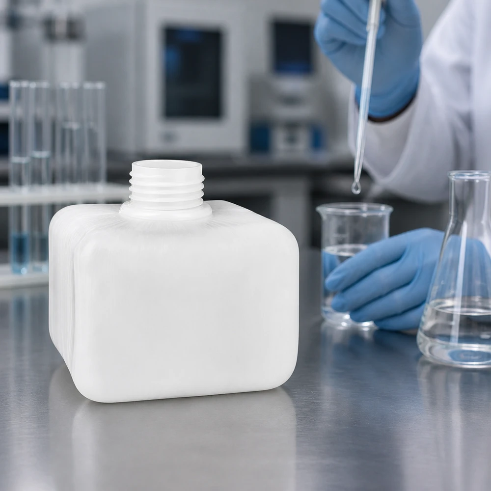 Chemikalienflasche 250ml Enghals PE-HD GL28 für professionellen Laboreinsatz Pacadura