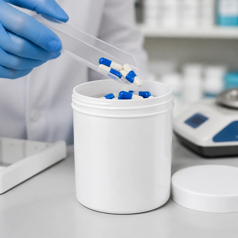 Weiße PP-Salbenkruke 150ml mit Schraubdeckel für pharmazeutischen und gewerblichen Einsatz