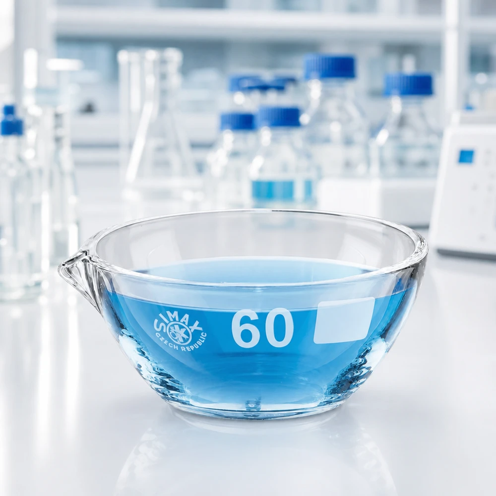 45ml Abdampfschale mit Ausguss Borosilikat ø60mm 45ml Abdampfschale Borosilikat mit Ausguss ø60mm für professionelle Laboranwendungen bei Pacadura.de