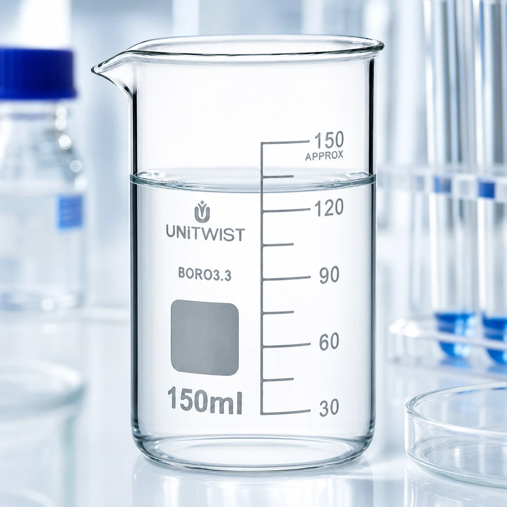 Becherglas 150ml Borosilikat, hohe Form UNiTWIST Becherglas 150ml Borosilikat hohe Form UNITWIST für professionellen Laboreinsatz im Fachhandel
