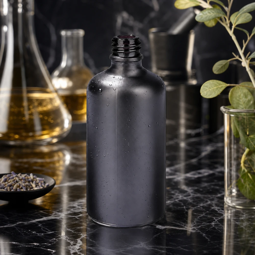 100ml Apothekerflasche BlackLine UT18/100 UNiTWIST 100ml Apothekerflasche BlackLine aus schwarzem Glas UT18/100 UNiTWIST für professionelle Anwendungen