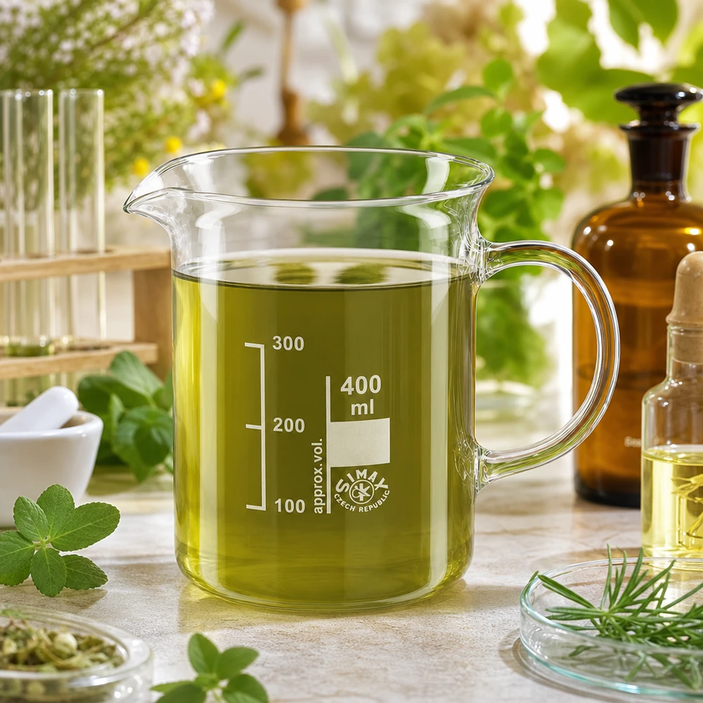 Becherglas 400ml Borosilikatglas, mit Henkel Becherglas 400ml Borosilikatglas mit Henkel für professionelle Labor- und Gewerbeanwendungen bei Pacadura