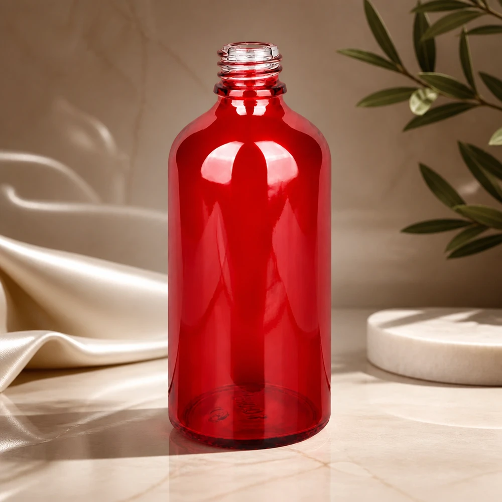 100ml Apothekerflasche rot Glas UT18/100 UNiTWIST Gewinde für professionelle Anwendung Pharmazie Labor