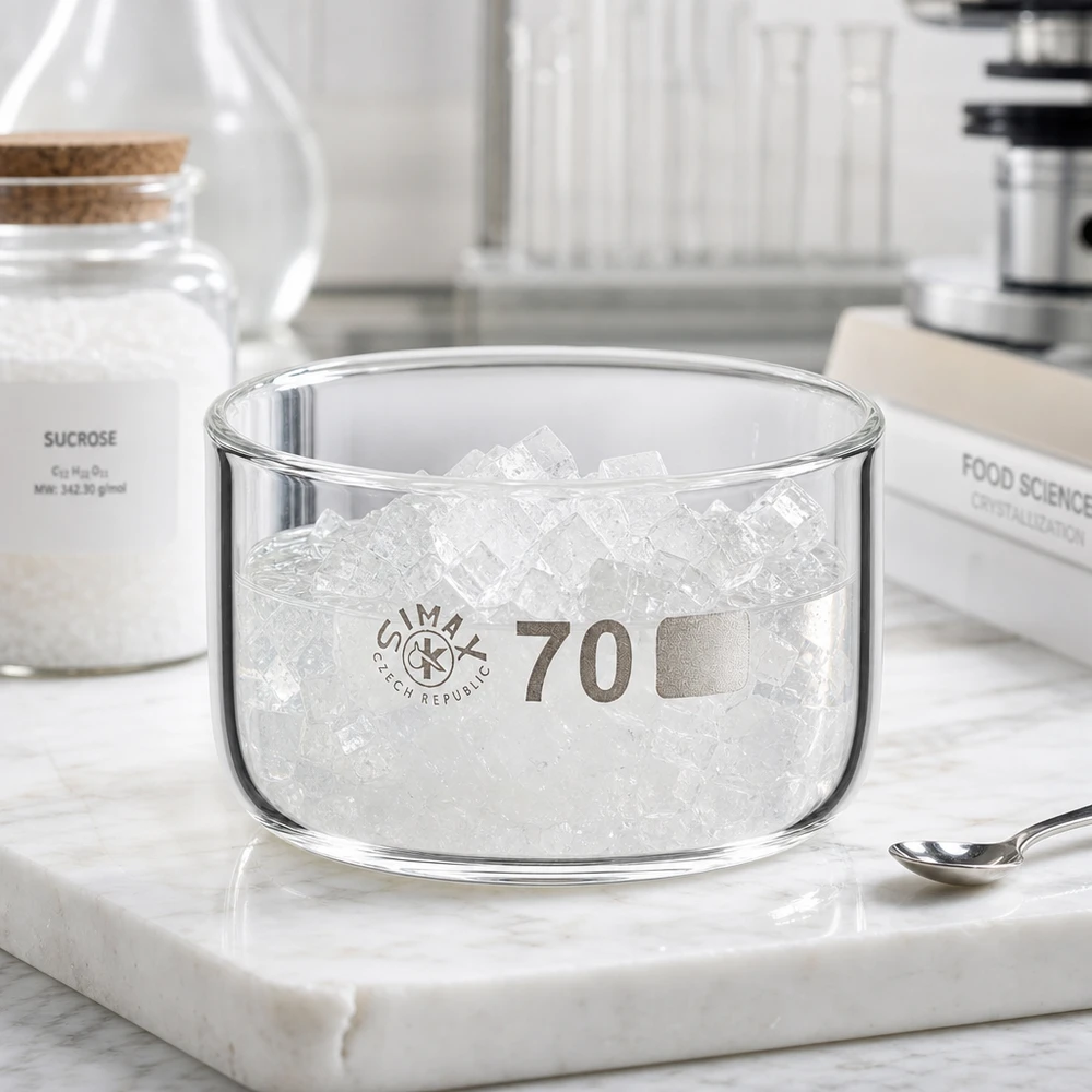 100ml Kristallisierschale ohne Ausguss Borosilikat ø70mm Kristallisierschale 100ml Borosilikatglas ø70mm ohne Ausguss für Labor und Lebensmittelproduktion