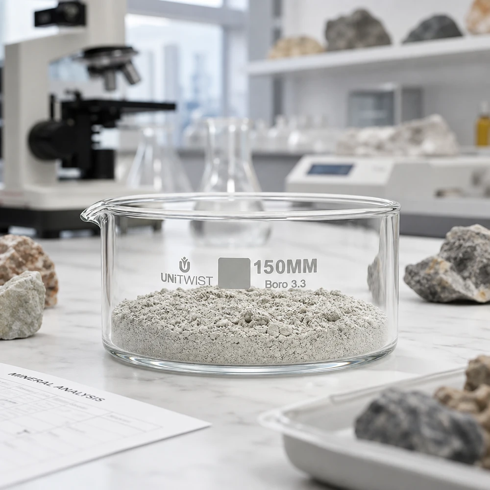 Kristallisierschale 150mm Borosilikatglas Boro 3.3 UNiTWIST für professionelle Laboranwendungen Mineralanalyse