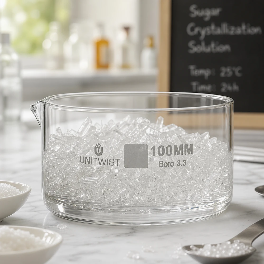 Kristallisierschale ø100mm Borosilikatglas UNiTWIST Kristallisierschale 100mm Borosilikatglas 3.3 UNiTWIST für professionelle Laborzwecke und Kristallisation