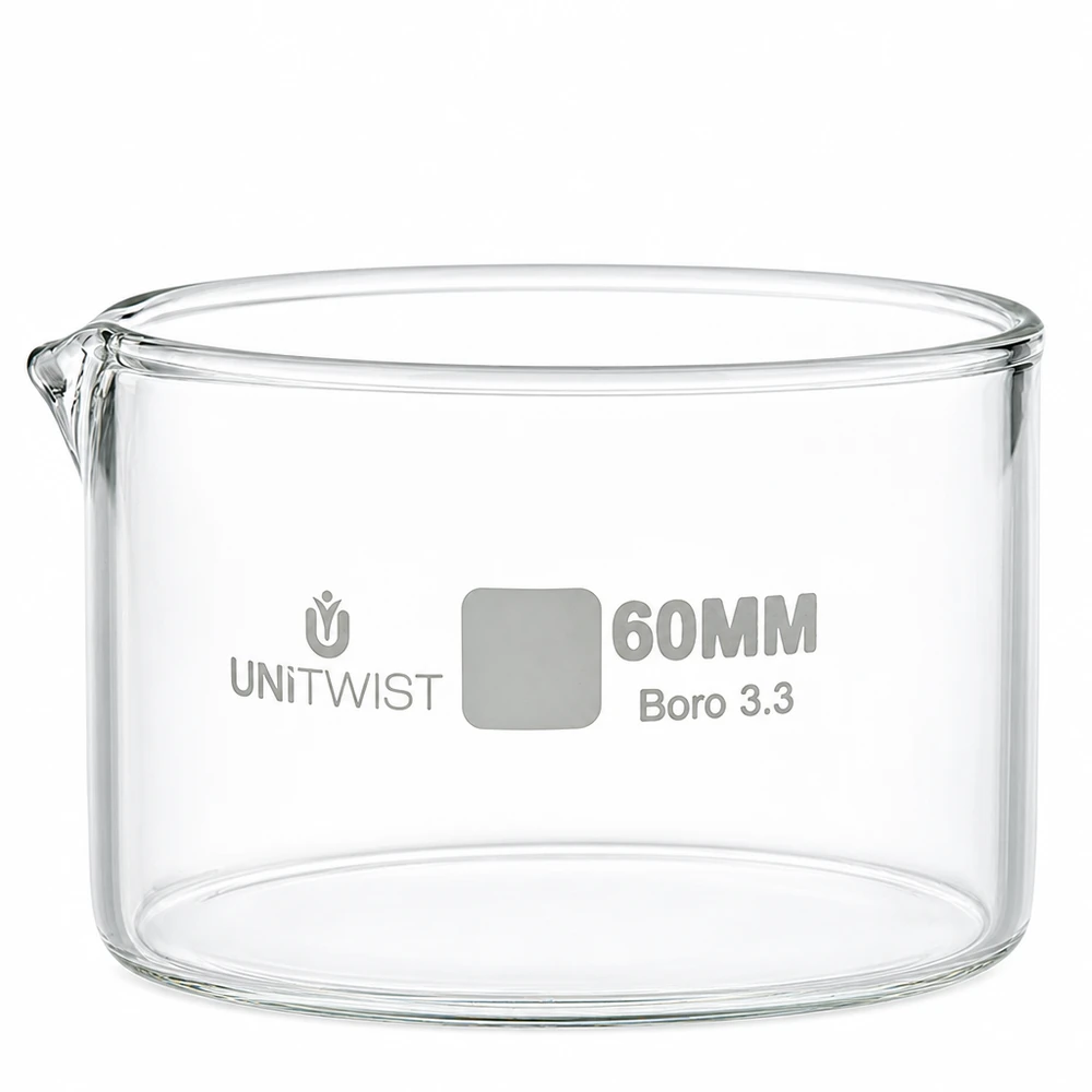 Kristallisierschale ø60mm Borosilikatglas UNiTWIST Kristallisierschale 60mm Borosilikatglas 3.3 UNiTWIST für Labor und Gewerbe hitzebeständig transparent
