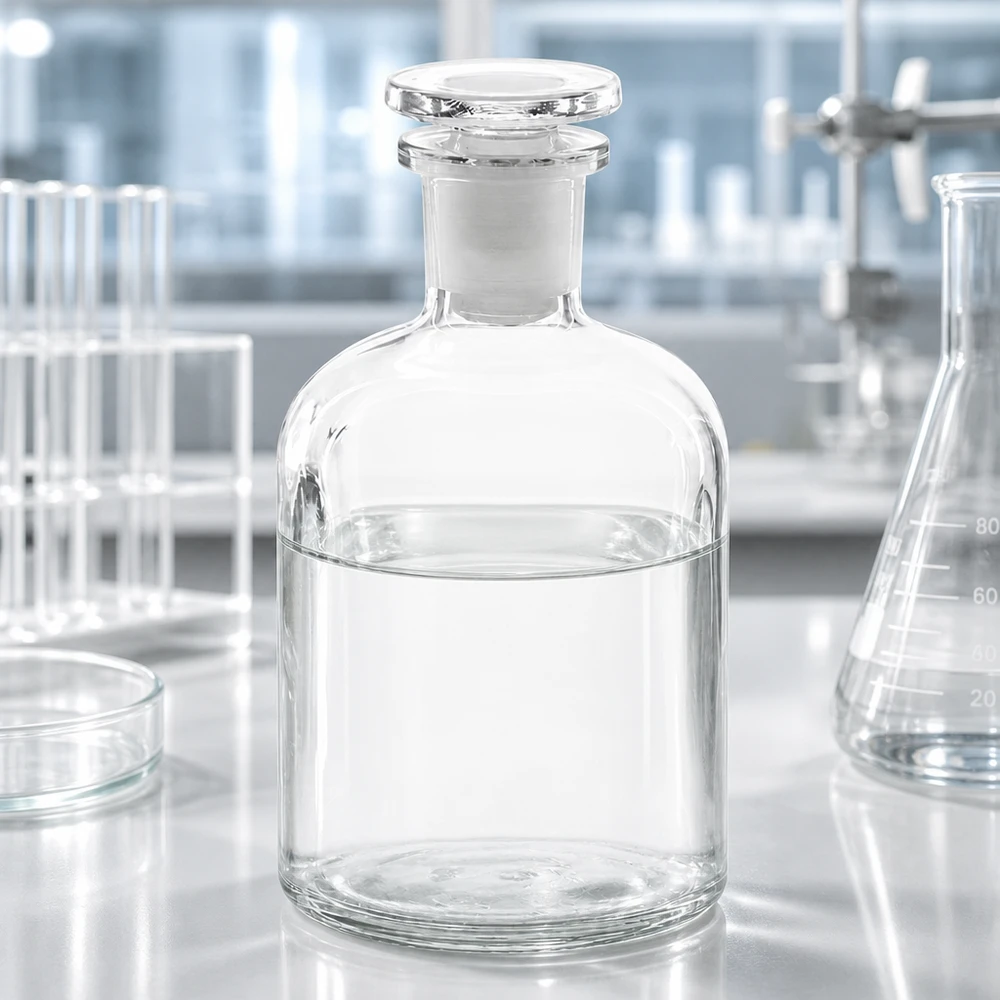 Rundschulterflasche 250ml klar Enghals Glasstopfen Rundschulterflasche 250ml klar Enghals mit Glasstopfen für professionellen Laboreinsatz