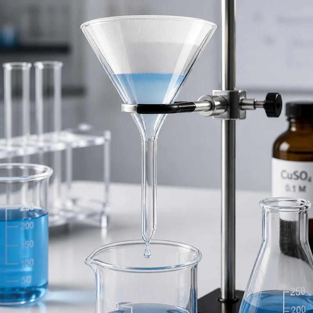 Trichter ø55mm Kalk-Soda, Winkel 60°, Kurzstil Labortrichter 55mm Durchmesser Kalk-Soda-Glas 60° Winkel Kurzstiel für professionelle Filtration im Labor