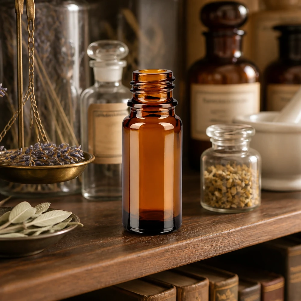 Tropfflasche 10 ml DIN 18 aus Braunglas 10ml braune Apothekenflasche aus hochwertigem ApoGlas für professionelle pharmazeutische Anwendungen