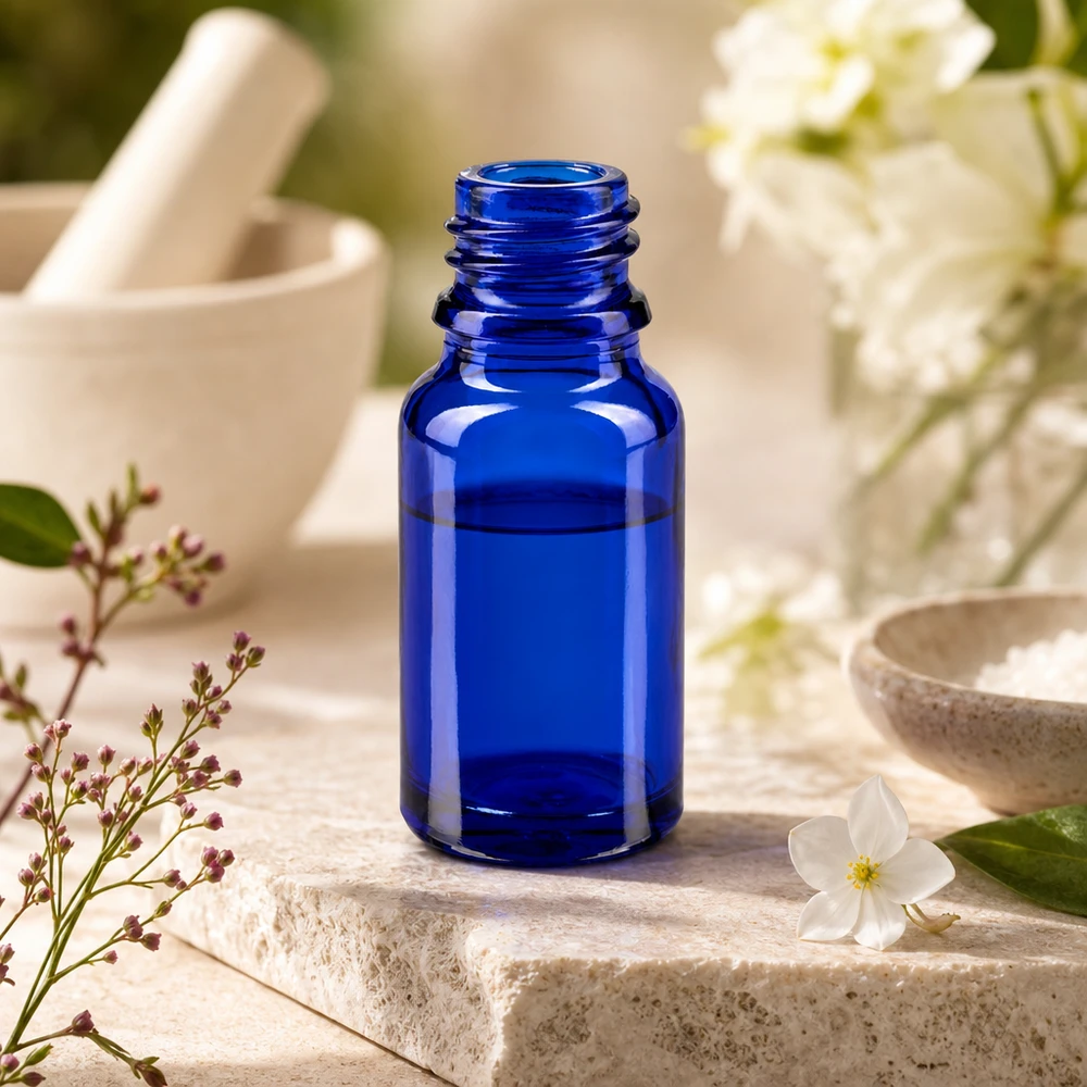 Tropfflasche 10ml DIN 18 BLAUGLAS 10ml blaue Apothekenflasche ApoGlas für professionelle Anwendung in Pharmazie und Kosmetik