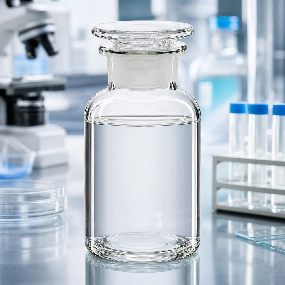 Rundschulterflasche 250ml Klarglas Weithals mit Glasstopfen für Labor und Fachbetriebe
