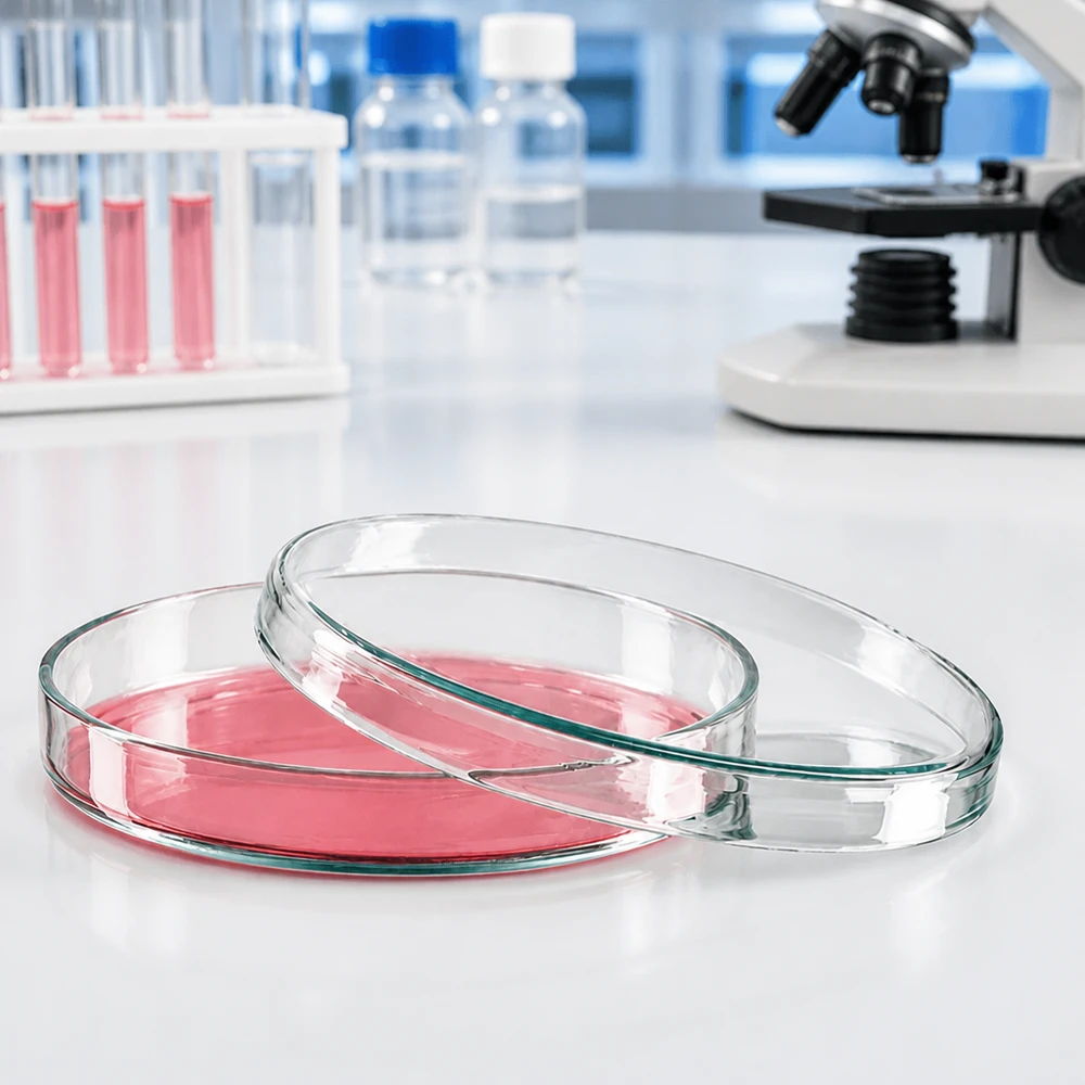 Petrischale 100x15mm aus Borosilikatglas für Labor und Mikrobiologie professioneller Einsatz
