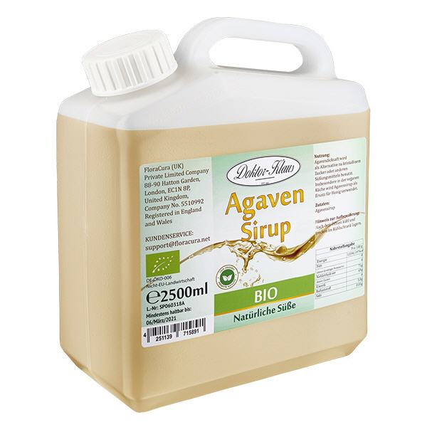 Agavendicksaft (Sirup) Bio 2500ml Doktor-Klaus Agavendicksaft (Sirup) Bio 2500ml Doktor-Klaus
