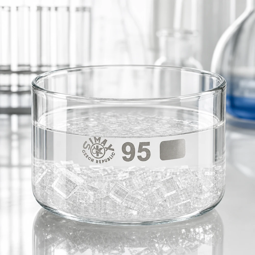 Kristallisierschale 300ml ohne Ausguss Borosilikatglas Ø95mm Simax für Labor und Gewerbe