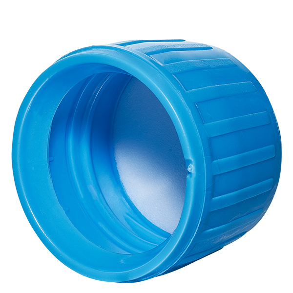 Schraubverschluss blau mit Originalitätsring PP28 ApoGlas Schraubverschluss blau mit Originalitätsring PP28 ApoGlas