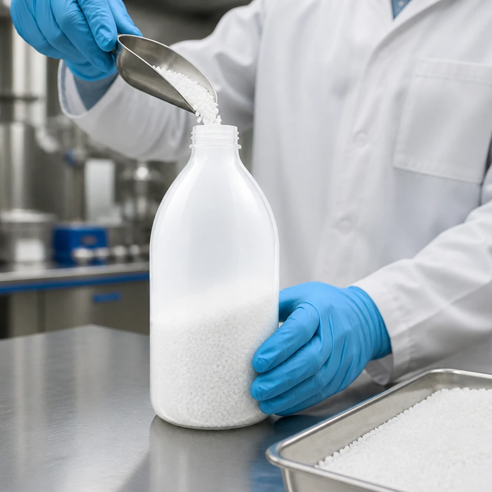 500ml Laborflasche Enghals ohne Verschluss 500ml Enghals-Laborflasche aus HDPE für professionelle Laboranwendungen im Fachhandel Pacadura
