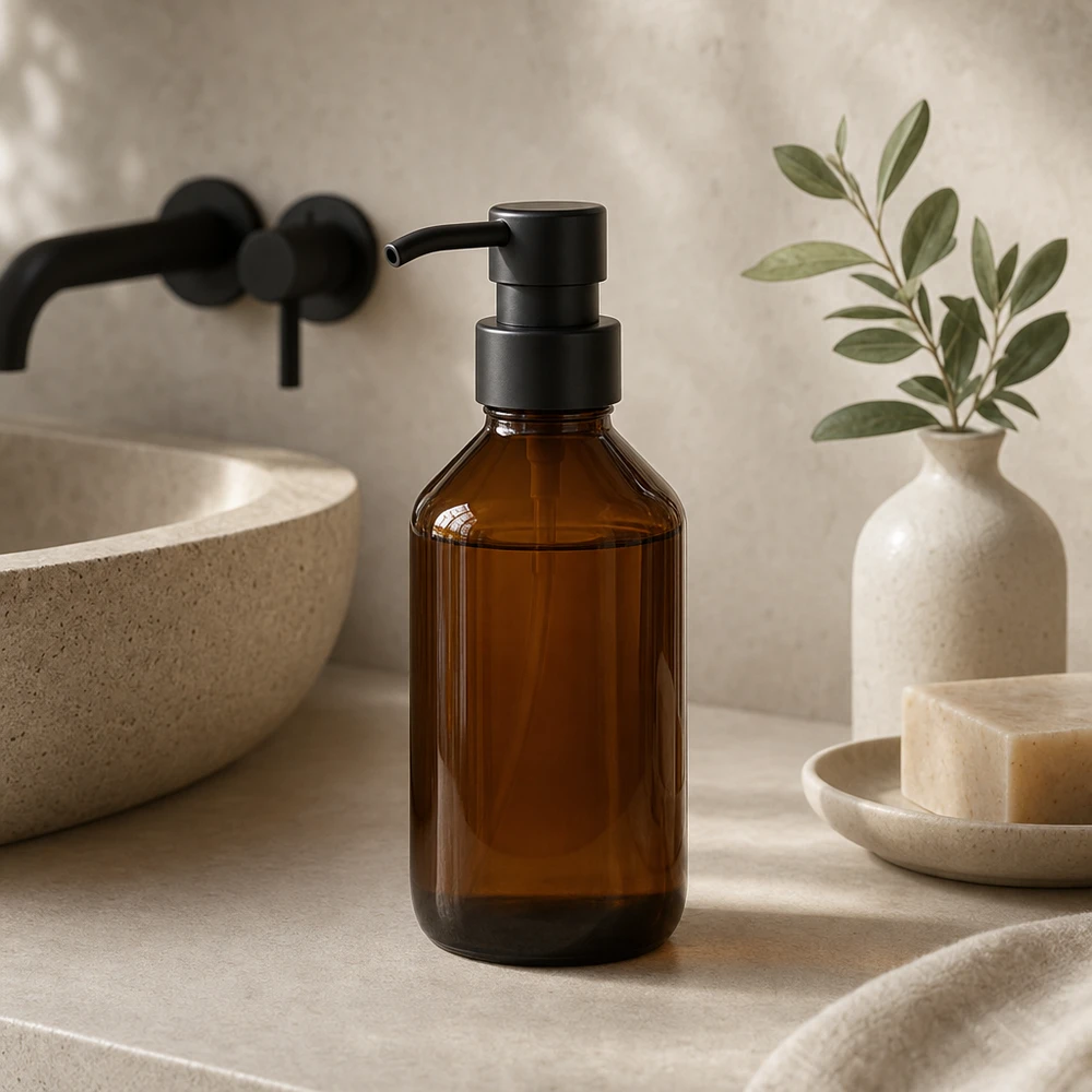 100ml Medizinflasche braun aus Apothekerglas PP28 Gewinde ohne Verschluss für professionelle Anwendung
