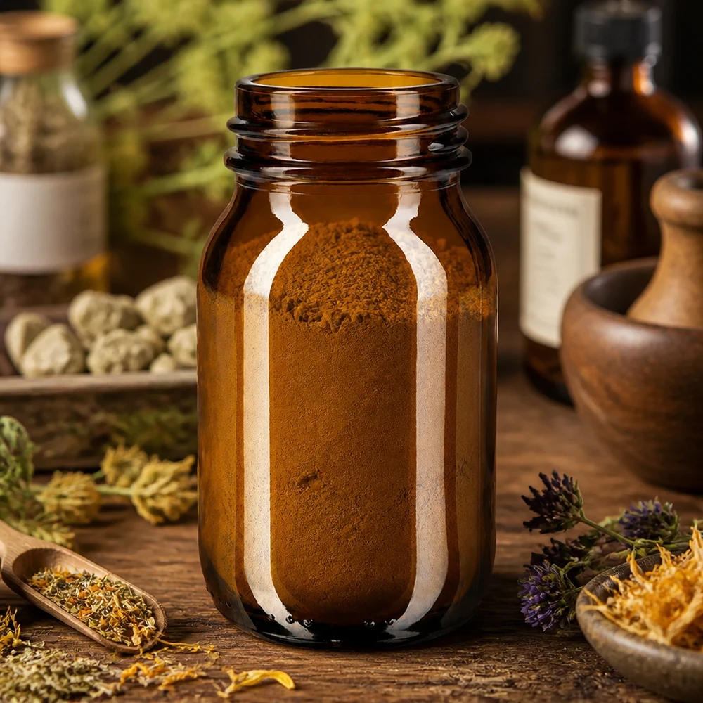 100ml Weithalsflasche Braunglas 100ml Weithalsflasche Braunglas für professionelle Lagerung von Pulvern und Gewürzen im Fachhandel