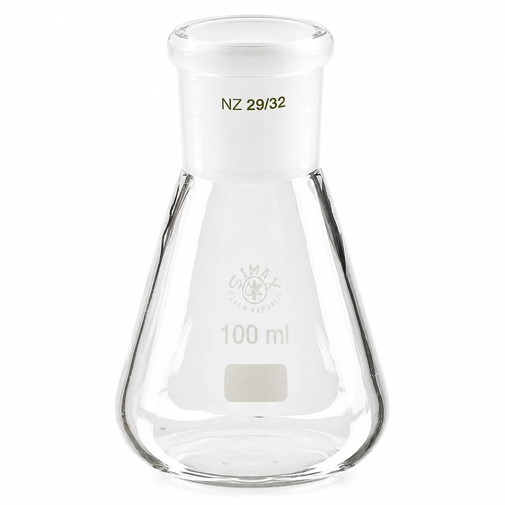 Erlenmeyerkolben 100ml mit Normschliff (29/32) Erlenmeyerkolben 100ml mit Normschliff (29/32)