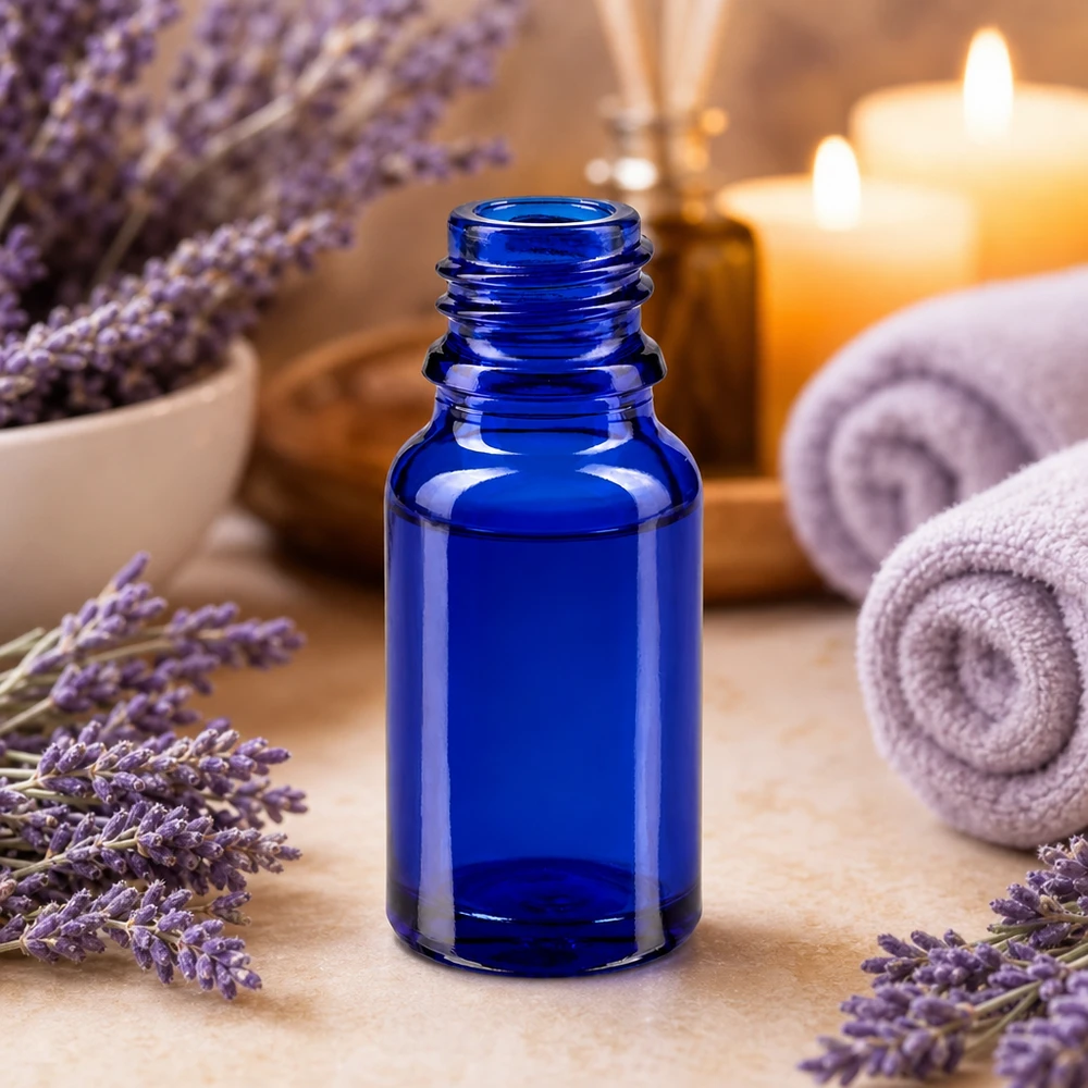 Tropfflasche 10ml DIN 18 BLAUGLAS 10ml blaue Apothekerflasche aus ApoGlas für professionelle Anwendung in Pharmazie und Kosmetik