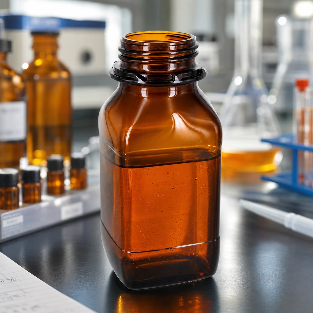 Chemikalienflasche 500ml Braunglas DIN 54 - Betriebsausstattung 500ml Braunglas Chemikalienflasche für professionelle Laboranwendungen und sichere Chemikalien-Lagerung