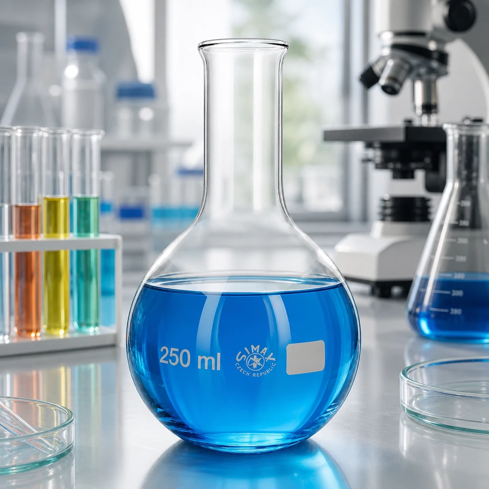 Stehkolben 250ml Enghals aus Borosilikatglas für professionelle Laboranwendungen bei Pacadura.de