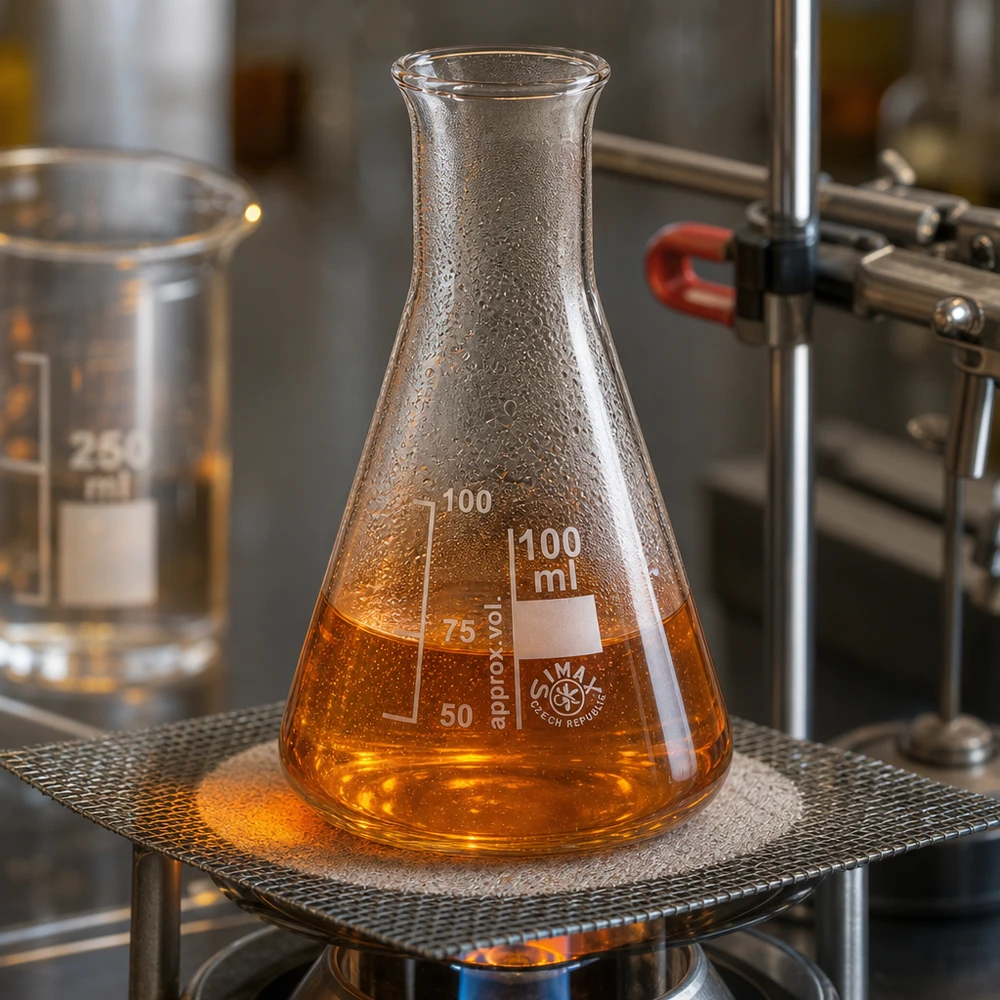 Erlenmeyerkolben 100ml Enghals aus Borosilikatglas für professionelle Laboranwendungen bei Pacadura.de
