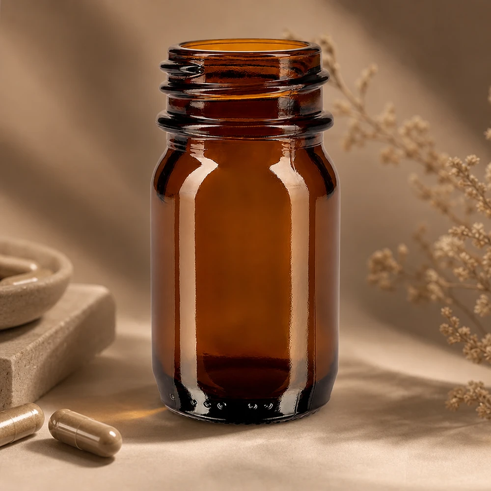 30ml Weithalsflasche Braunglas 30ml Weithalsflasche aus Braunglas für professionelle Lagerung und Abfüllung im Fachhandel bei Pacadura