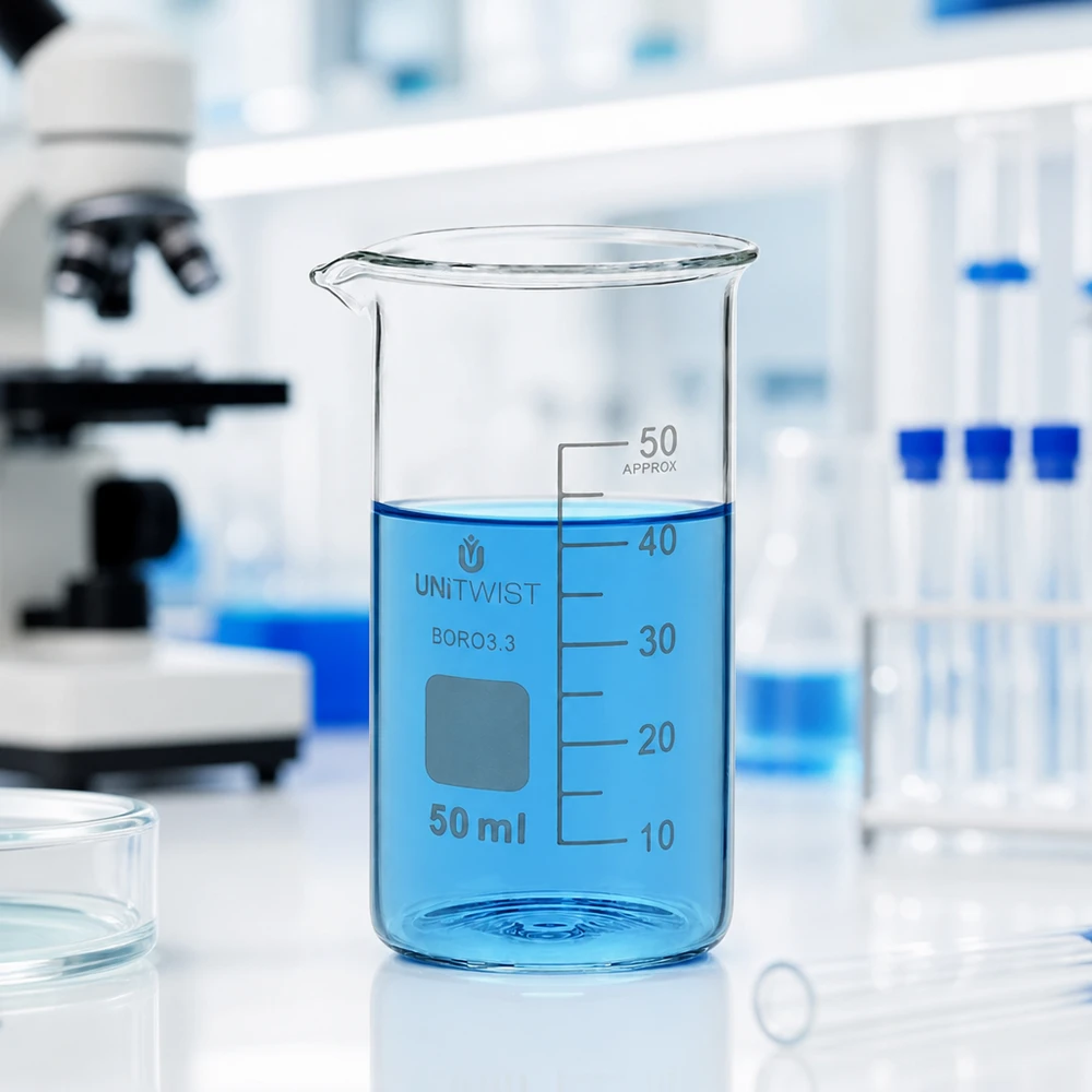 Becherglas 50ml Borosilikat, hohe Form UNiTWIST Becherglas 50ml hohe Form Borosilikat 3.3 UNITWIST für Labor und Gewerbe bei Pacadura