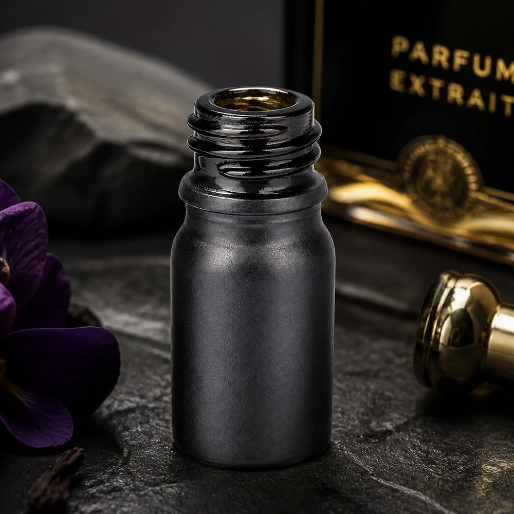 5ml Apothekenflasche BlackLine UT18/5 UNiTWIST 5ml Apothekerflasche BlackLine schwarz matt UT18/5 UNiTWIST Gewinde für professionelle Anwendung Pacadura