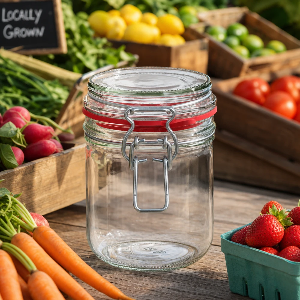 400ml Vorratsglas Typ G mit Bügelverschluss UN.. 400ml Vorratsglas mit Bügelverschluss für professionelle Lebensmittellagerung im Fachhandel bei Pacadura
