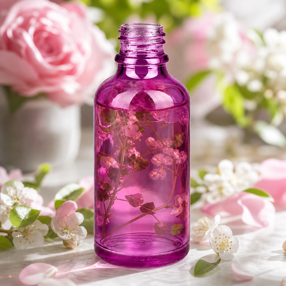 50ml Apothekenflasche PurpleLine UT18/50 UNiTWIST 50ml Apothekerflasche violett Glas UT18/50 UNiTWIST Gewinde für professionelle Kosmetik und Pharmazie