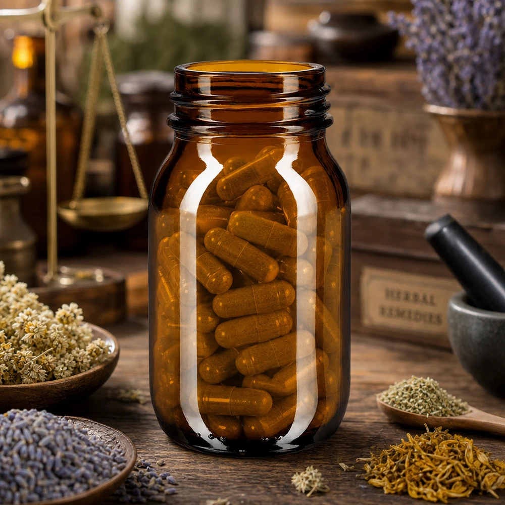 100ml Weithalsflasche Braunglas Braunglas Weithalsflasche 100ml mit Kapseln für professionelle Lagerung in Apotheken und Laboren