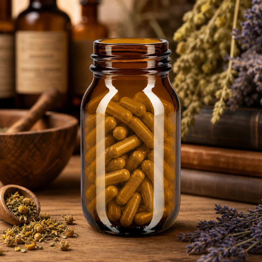 100ml Braunglas Weithalsflasche für professionelle Lagerung von Kapseln und pharmazeutischen Produkten
