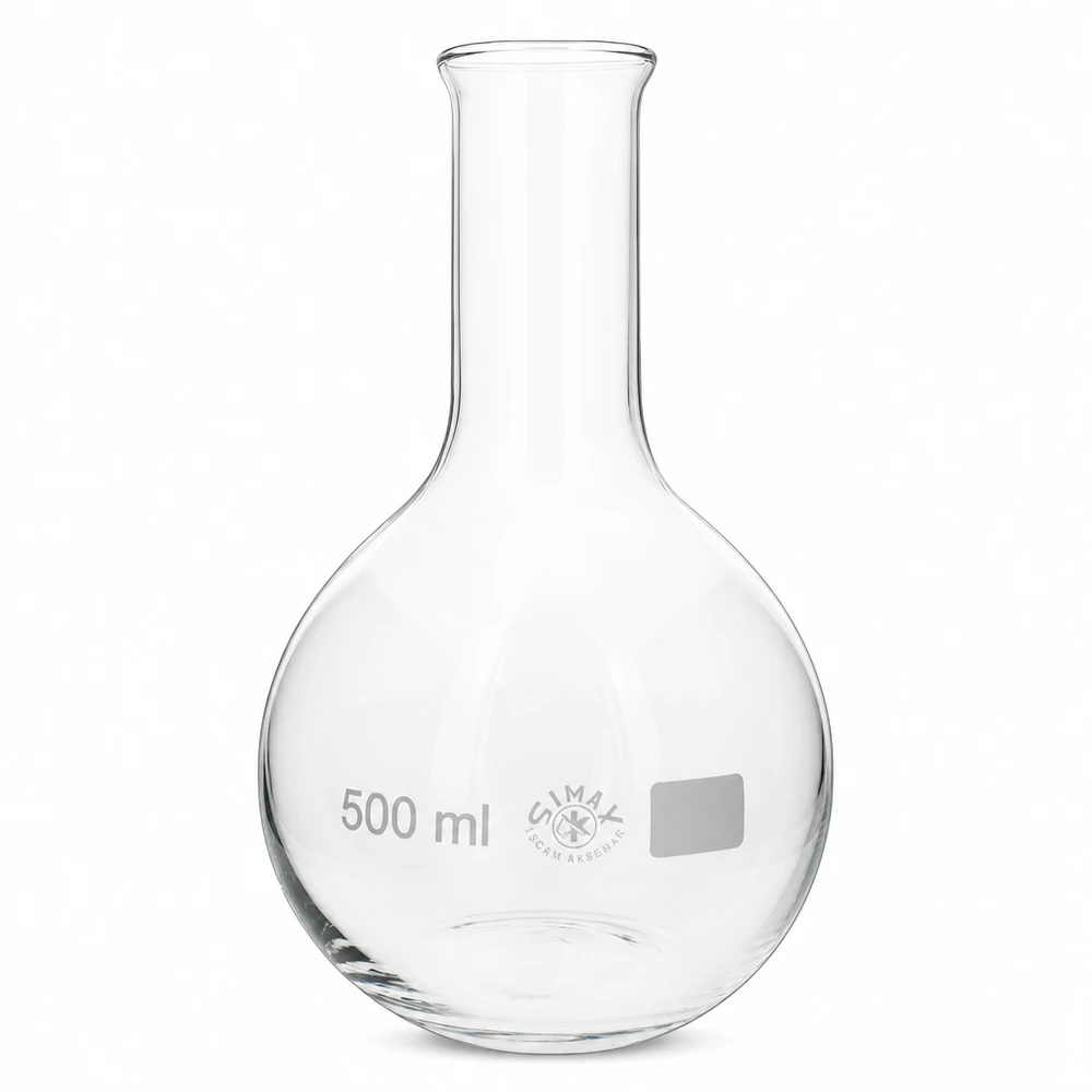 Stehkolben 500ml Enghals Stehkolben 500ml Enghals aus Borosilikatglas für professionelle Laboranwendungen bei Pacadura