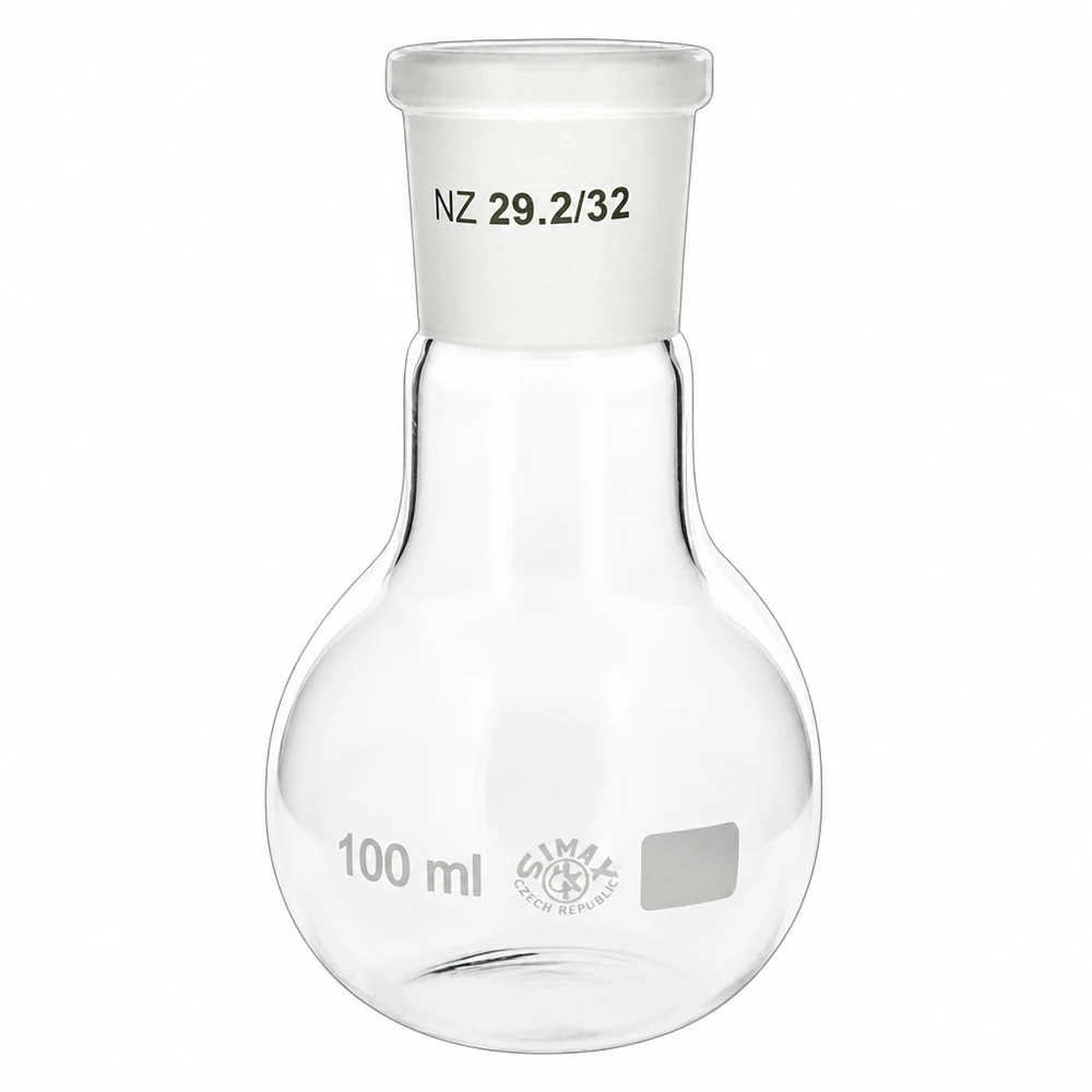 Stehkolben 100ml mit Normschliff (29/32) Stehkolben 100ml Borosilikatglas NS 29/32 Normschliff für Labor und Industrie professionelle Glasapparatur