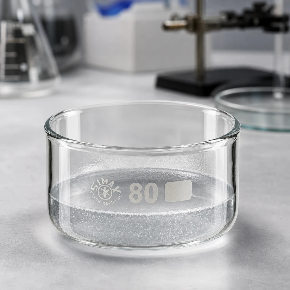 Kristallisierschale 150ml Borosilikatglas ohne Ausguss ø80mm SIMAX für Labor und Gewerbe