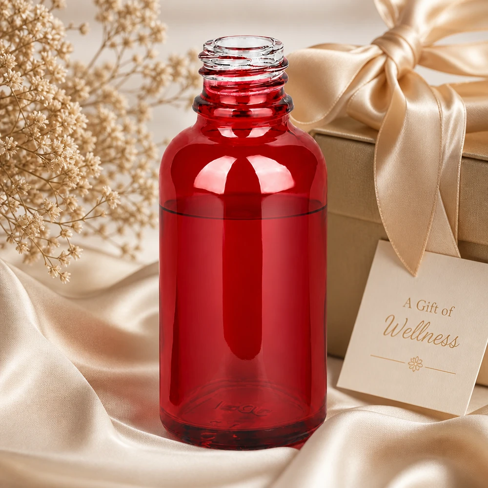 30ml Apothekerflasche RedLine UT18/30 UNiTWIST rot aus Glas für professionelle Anwendung im Fachhandel